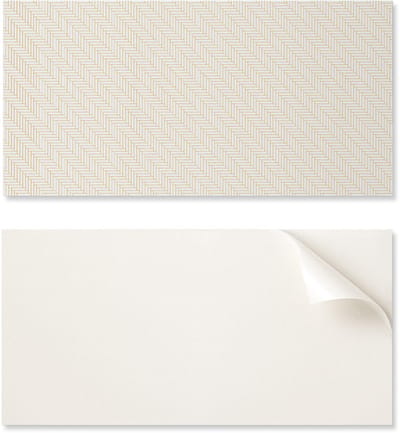 Vinyldecoratie met print, voor montage zonder gereedschap, 100x50 cm, visgraatpatroon.