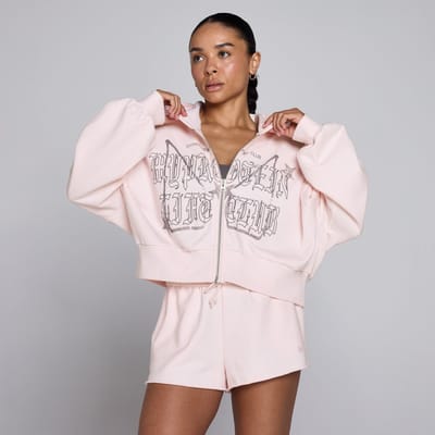 MP Dames Lift Graphic Lifestyle Hoodie met Rits - Babyroze - S