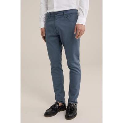 We Fashion 5-pocket Mid Waist Greyish Blue Maat: W28L32 | Slim Jeans Outlet | Heren | Blauw