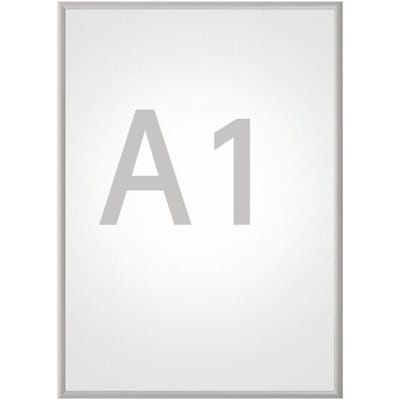 MAULstandard Klapbare wissellijst - A1 - zilver - aluminium - 1 stuk - 1.2 x 62.5 x 87 cm - MAUL