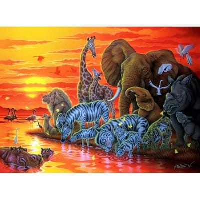 Diamant schilderij olifant volledige boor strass kruissteek diamant borduurwerk ambachtelijke kerstcadeau 20X30CM orange