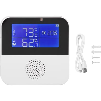 WiFi-vochtigheids- en temperatuursensor, zeer nauwkeurige slimme thermometer/hygrometer met 2,9 inch LCD-scherm blue