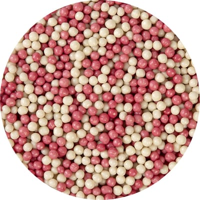 BrandNewCake® Chocolade Crispy Pearls - Roze/Wit 190g - Crispy Parels - Taartdecoratie en Taartversiering