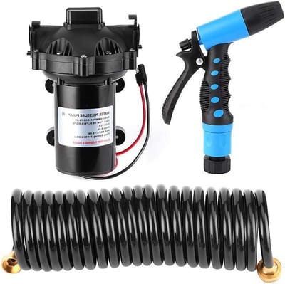 Drukspuit - Roestbescherming, Professionele Reinigingspomp, Voor Zoet en Zout Water, Geluidsreductie, 5 liter capaciteit.