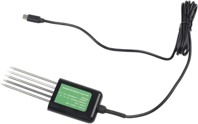 Bodem Sensor - Grondmeter NPK - Planten Verzorgen - 8-in-1 Metingen - IP68 Waterdicht - Zwart
