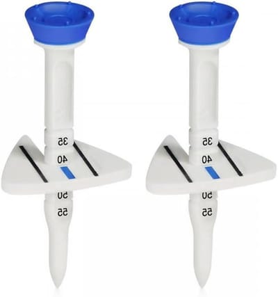 Golf Tees - Verstelbare Tees - Golfen Verbeteren - Onbreekbaar ABS Materiaal - 5 Instelbare Hoogtes - Blauw