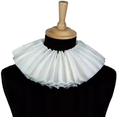 Pietenkraag/page kraag - wit - papier - volwassenen - Sint en Piet verkleed accessoires