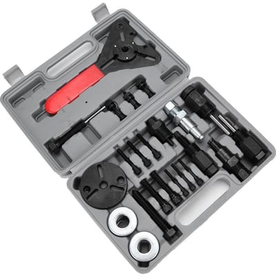 Kit d'outils de démontage d'embrayage de compresseur de climatisation, 23 pièces, extracteur de moyeu, outils automobiles gray