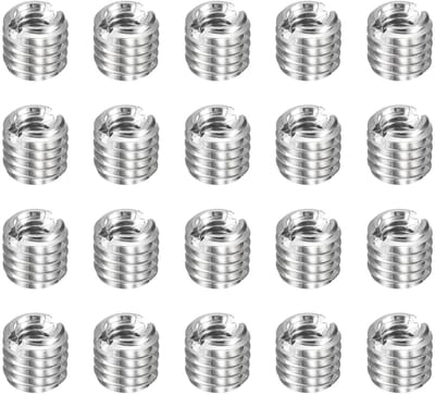 Inschroefmoeren M5 op M3 x 5 mm, roestvrijstalen schroefdraadinzetten, reduceerhulzen voor meubels en doe-het-zelf projecten