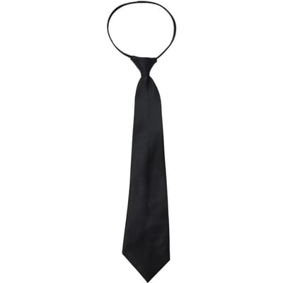 Unisex Zwart Eenvoudige Clip op Stropdas Veiligheidsstropdas Uniform Shirt Pak Stropdassen Steward Mat Begrafenis Luie Stropdassen Mannen Vrouwen Studenten zwart