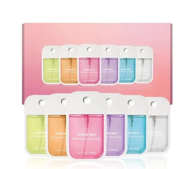Roze Giftset / Cadeauset met 6 Alcoholvrije Hand sanitizer / Hand ontsmetters – Geurige Verzorging voor Schone Handen - perfect reisformaat