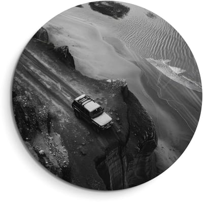 KitchenArt - Edge of the Journey - Muurcirkel Binnen - ø 40 cm - Wandcirkel - Mét Ophangsysteem - Wanddecoratie - Muurdecoratie