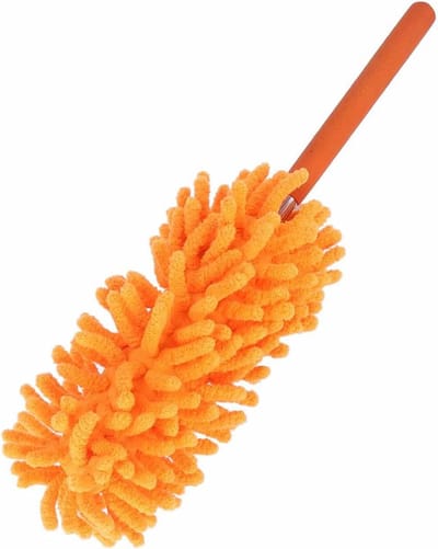 Stoffer Telescopisch - Microvezel Plumeau - Stofvrij Huis - Uitschuifbaar Handvat - 72 cm - Oranje