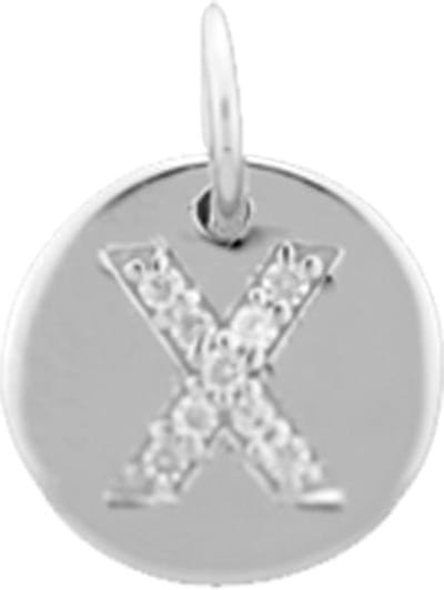 The Jewelry Collection Bedel Letter X Zirkonia - Zilver