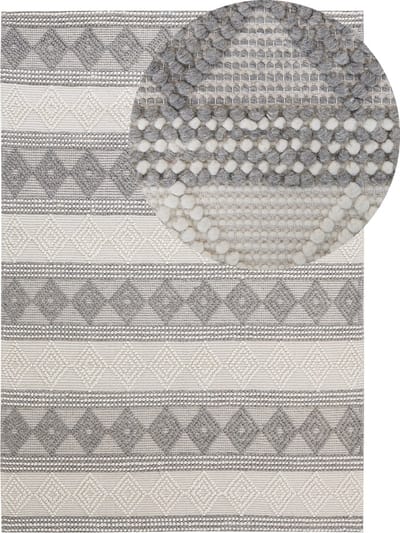 BOZOVA - Laagpolig vloerkleed - Lichtbeige - 160 x 230 cm - Wol