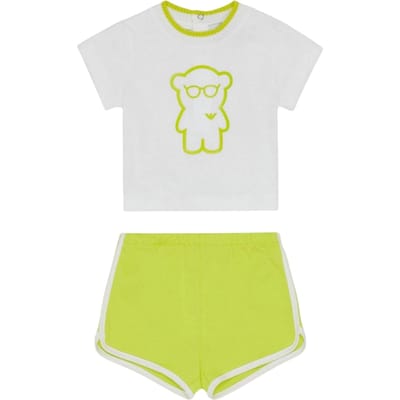 Emporio Armani EA7 Setje met babyhemdje en -broekje (Wit)