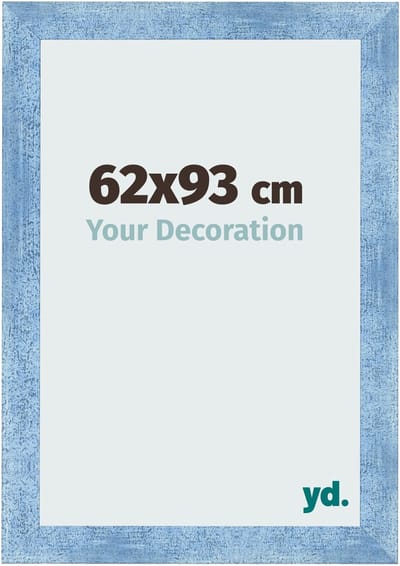 Your Decoration - Fotolijst 62x93 cm - MDF - Helder Blauw Geveegd - Pisa