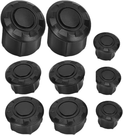 Dailygoods- Framekappen Waterdicht - Stofdicht - Roestvrij - Zwart - 7 Stuks - Eenvoudige Installatie - Motorfietsdeksels