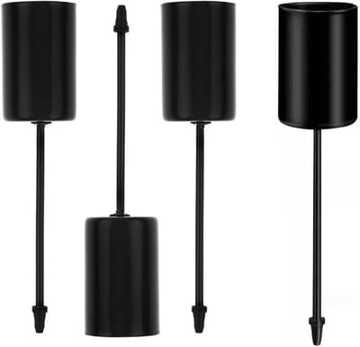 4x Steek Kaarshouders voor Adventskrans en Kersttafeldecoratie (Zwart)