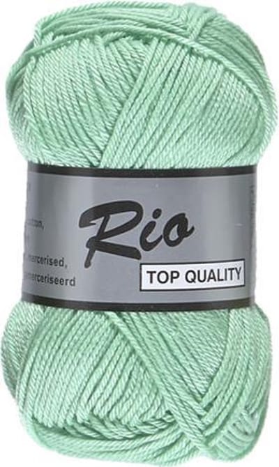 Lammy yarns Rio katoen garen - mint groen (841) - naald 3 a 3,5 mm - 1 bol