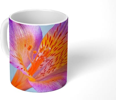 Mok - Koffiemok - Bloem - Detail - Kleurrijk - Mokken - 350 ML - Beker - Koffiemokken - Theemok