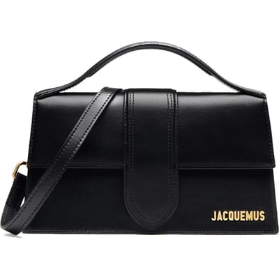 Jacquemus Le Grand Bambino Leren Tas - Goud Logo