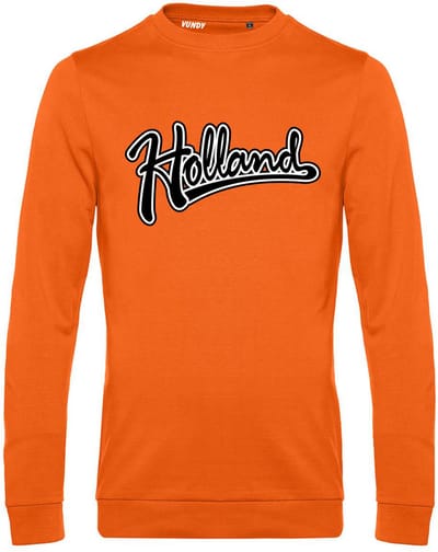 Sweater Holland Tekst | Oranje Shirt | Koningsdag Kleding | Oranje | maat XS