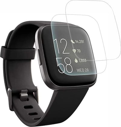 Screenprotector voor Fitbit Versa 2 - 2 stuks Beschermglas Smartwatch van glas Transparante glazen schermbeschermfolie