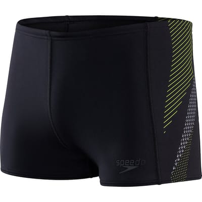 Speedo - maat 7/XL - Tech Panel Aquashort Heren - Zwart / Groen