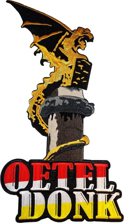 Fjesta© Oeteldonk embleem - Rugembleem gouden draak