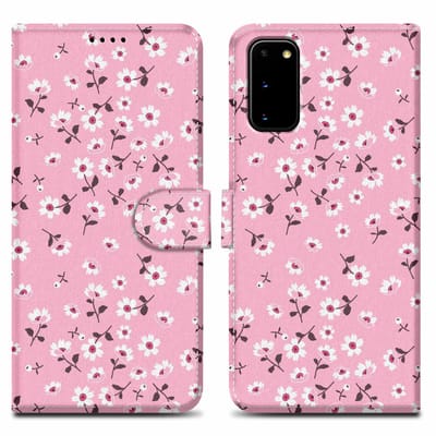 Cadorabo Hoesje geschikt voor Samsung Galaxy S20 - Design Bloemenregen No. 6 - Beschermhoes Case Cover met magnetische sluiting, standaardfunctie en kaartvakje