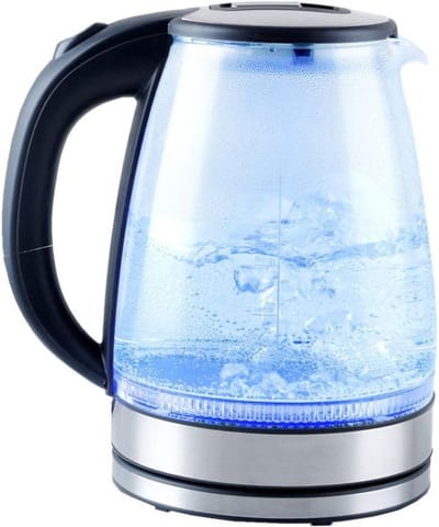 Waterkoker Glas - Elektrische Ketel - Snel Water Koken - Blauwe LED Indicator - 1.8 Liter - Zwart