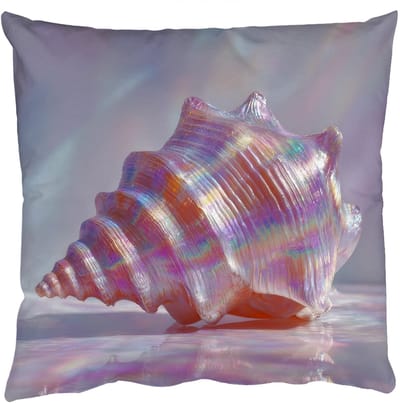 Sierkussens - Kussentjes Woonkamer - 50x50 cm - Schelp - Glanzend - Regenboogtinten