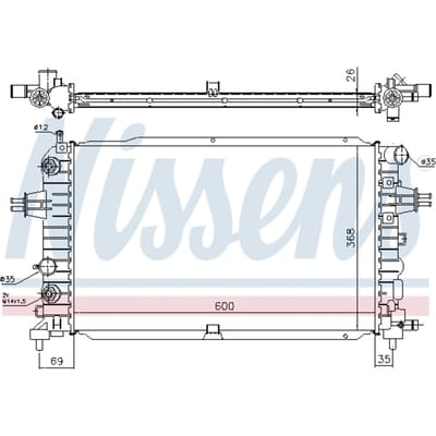 Radiator, motorkoeling NISSENS 630768
