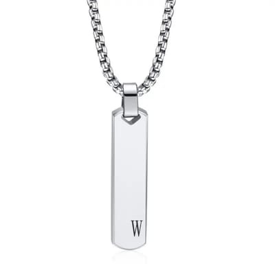 Livano Ketting - Heren - Staal - Nep zilver - Met Hanger - W