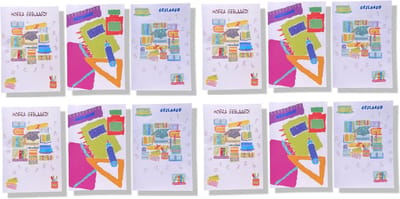 12 Geslaagd wenskaarten | 12x17cm | Gevouwen kaarten inclusief enveloppen
