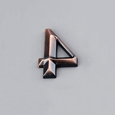 Huisnummer - Adrescijfer Plaatje - Huis Herkenning - Zelfklevend 3D - 50mm Hoog - Goud