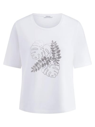 Shirt ronde hals Van Peter Hahn wit