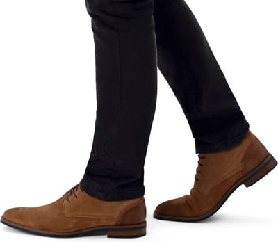 Van Lier - Heren - Cognac suède veterboots - Maat 40