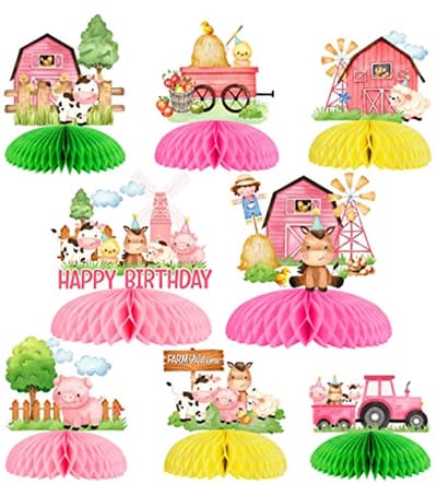 Dailygoods- Tafel Toppers Boerderij Thema - 24 Stuks Feest Decoratie - Dier Centraal Stukken - Herbruikbaar - Niet Giftig - DIY Decoraties - Feestdecoratie