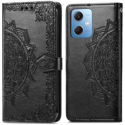 imoshion Hoesje - Geschikt voor Xiaomi Redmi Note 12 - Mandala Bookcase - Zwart