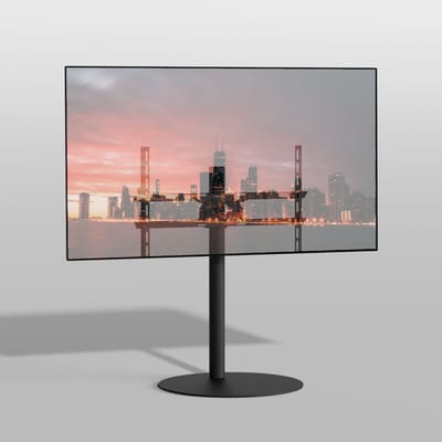 TV vloerstatief SPHERE 80 Design Tv standaard Trendy Zwart Staal 32-65” - VESA 600x400