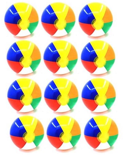 Veelkleurige Opblaasbare Strandballen voor Zwembad en Strandplezier - Set van 12 - 30.5 cm