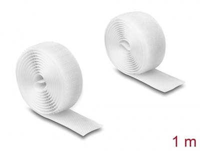 Delock Heavy-duty Hook-and-Loop tape L 1 m x W 20 mm white