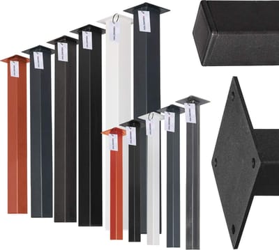 Vierkante Tafelpoten 40x40 mm Hoogte 43 cm Wit Stalen Onderstel DIY