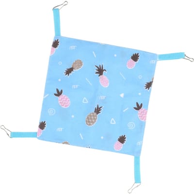 Hamac de Cage pour Animaux de Compagnie Respirant Doux Chat Hamac Suspendu Lit pour Petits Animaux Hamster Écureuils 20x20cm white