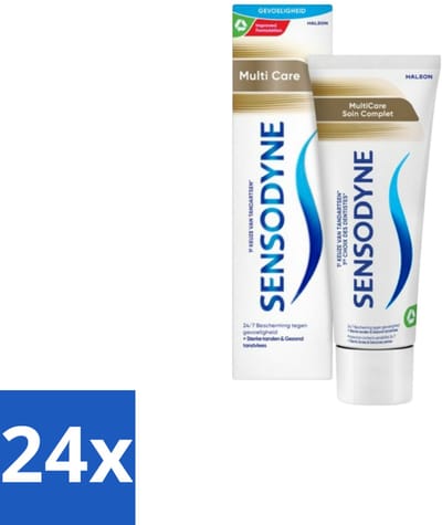 24 x Sensodyne Tandpasta MultiCare 75 ml - Gevoelige Tanden - Mondverzorging - Tandpasta - Tandgevoeligheid - Tandplak