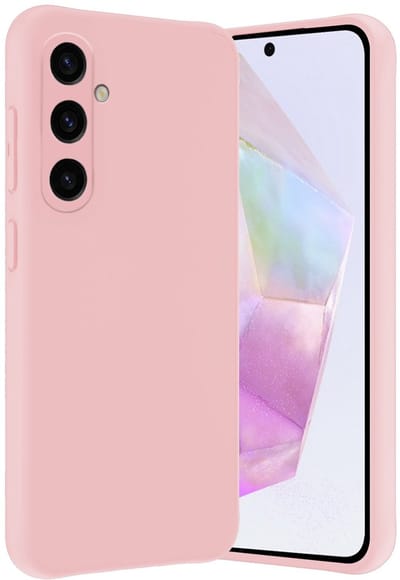 Hoes - Geschikt voor Samsung Galaxy A36 - Sterk & Shockproof - Hoesje Cover - Siliconen Case - Lichtroze