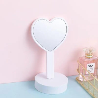 Kersen Hart Handvat Spiegel Hand in Hand met Een Spiegel Om Mee Te Nemen Schattige Kleine Spiegel voor Meisjes Aankleedspiegel Make-up Spiegel