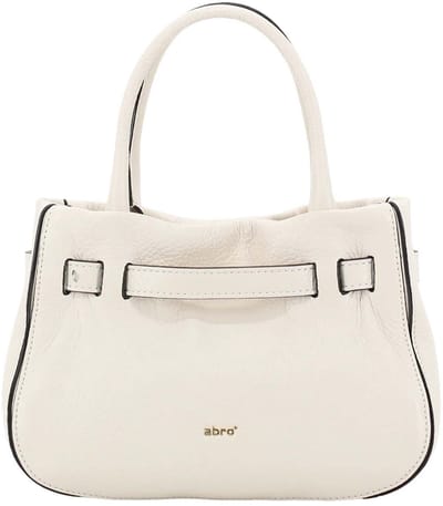 abro Leren handtas schoudertas Leather Dalia Hand Bag Jill Beige crème